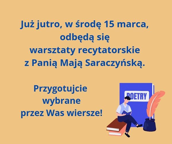 Warsztaty recytatorskie – środa 15.03.2023