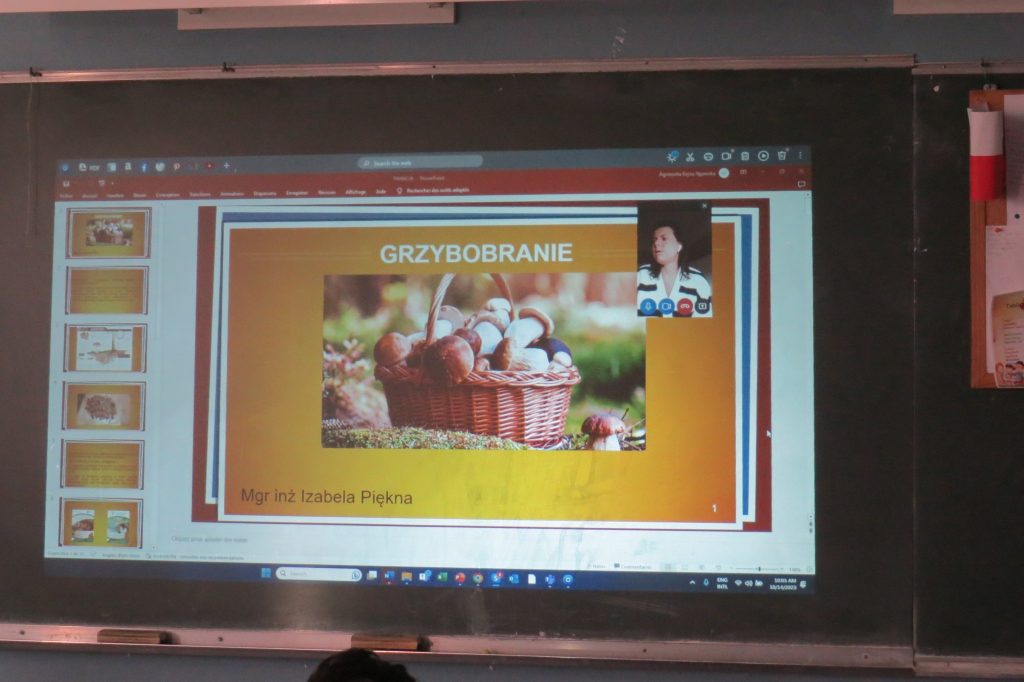 Spotkanie online z Panią Izabelą Piękną ” Grzybobranie”