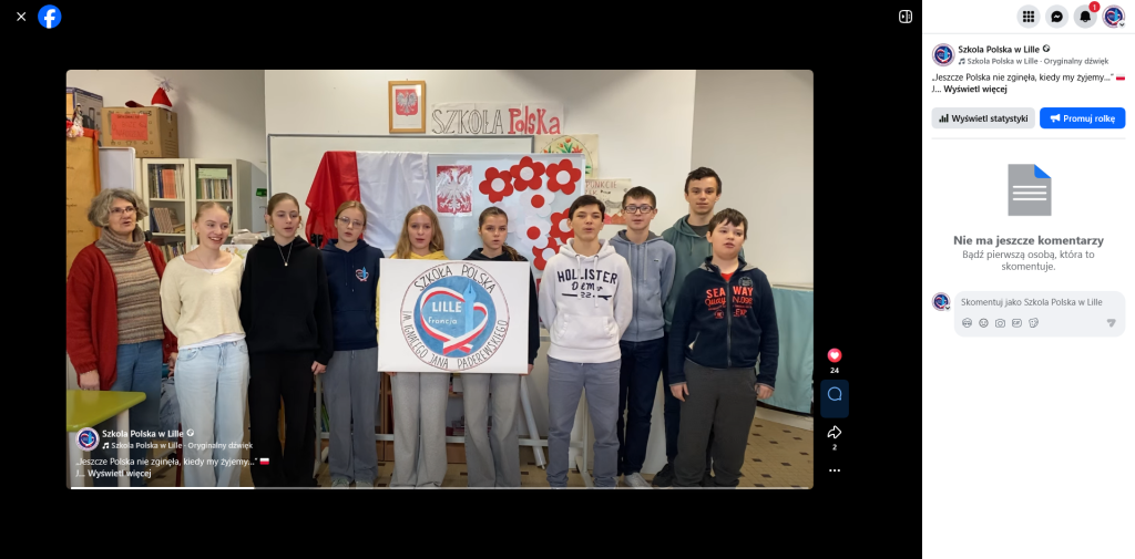 Udział w akcji ” Szkołą do hymnu”